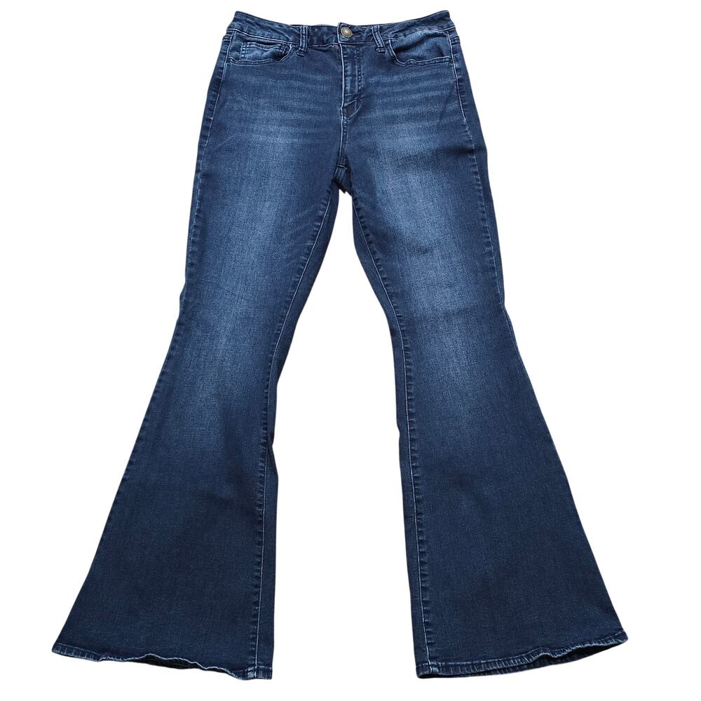 SO High Rise Flare Blue Denim Jeans